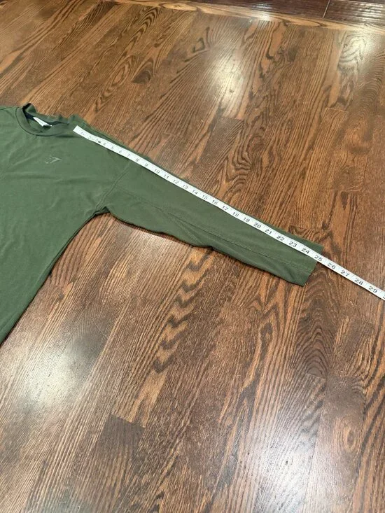 Gymshark Training Long Sleeve Top - Deep Olive Green - Small - Picture 10 of 12